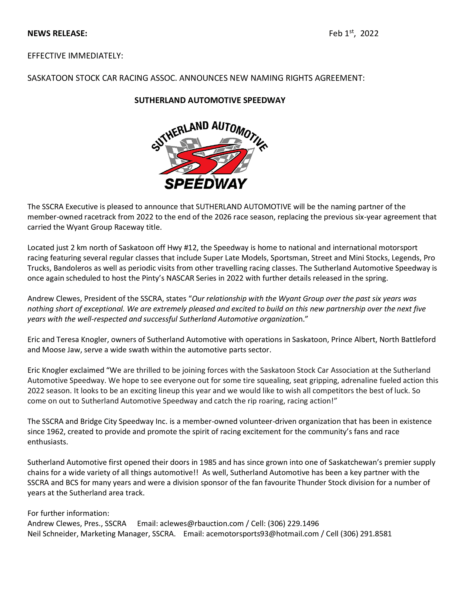 Sutherland Automotive announcement